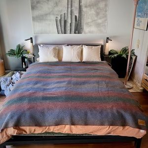 Pendleton Wool Camp Blanket-Clearwater-Queen